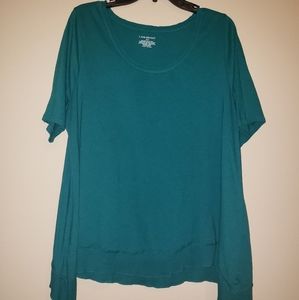 Lane Bryant Teal Tunic style Tshirt